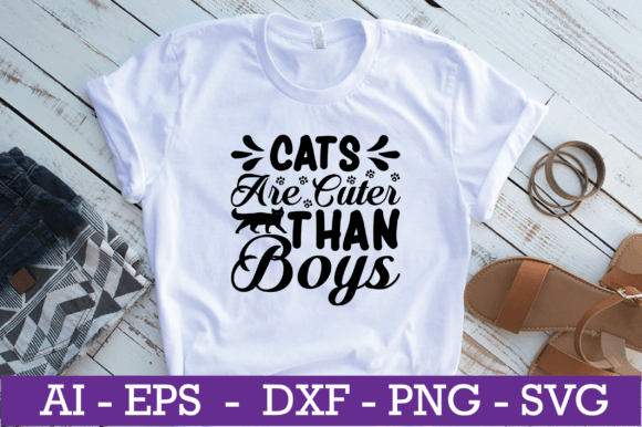 Cats Are Cuter Than Boys SVG Design