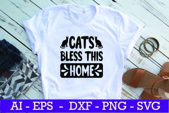 Cats Bless This Home SVG Design
