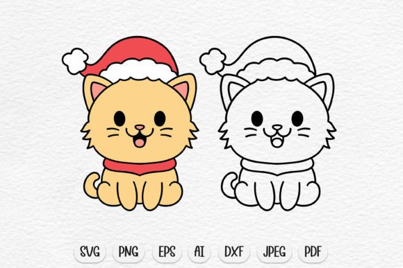 Christmas Cat Svg: A Festive Embroidery Design
