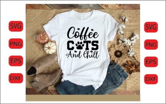 Coffee Cats and Chill SVG DESIGN