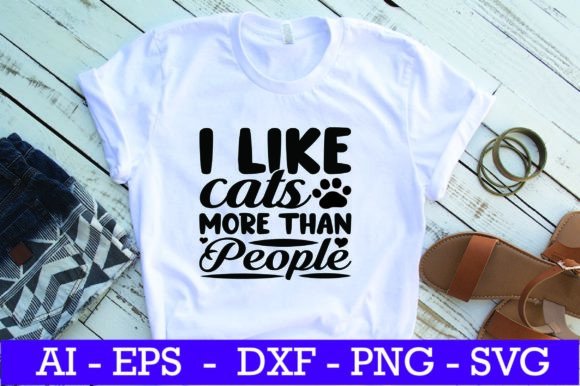 I Like Cats More Than People SVG Design