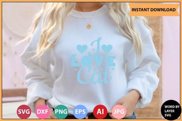 I Love Cat SVG RETRO BUNDLE