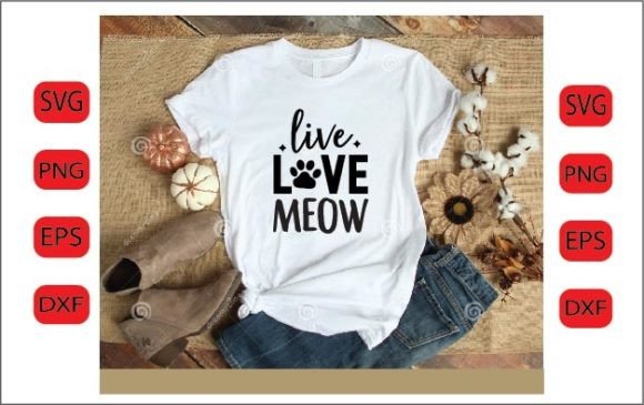 Live Love Meow SVG DESIGN