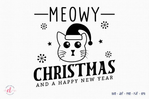 Meowy Christmas and a Happy New Year SVG