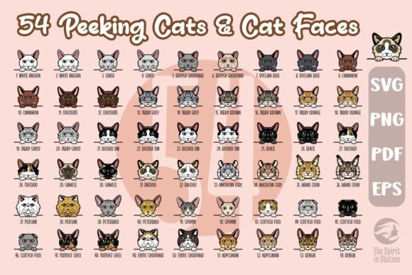 Peeking Cat Sublimation SVG Clipart