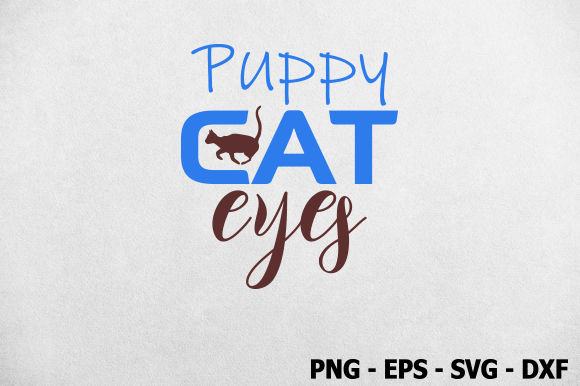 Puppy Cat Eyes, Cat SVG Design