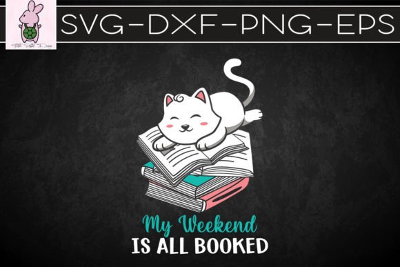 Weekend Booked Cat SVG